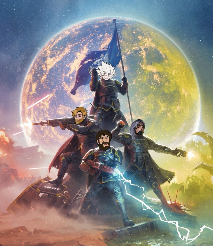 Four brave and noble Helldivers defend Super Earth and all of her citizens against vicious bug swarms and automaton tyranny!