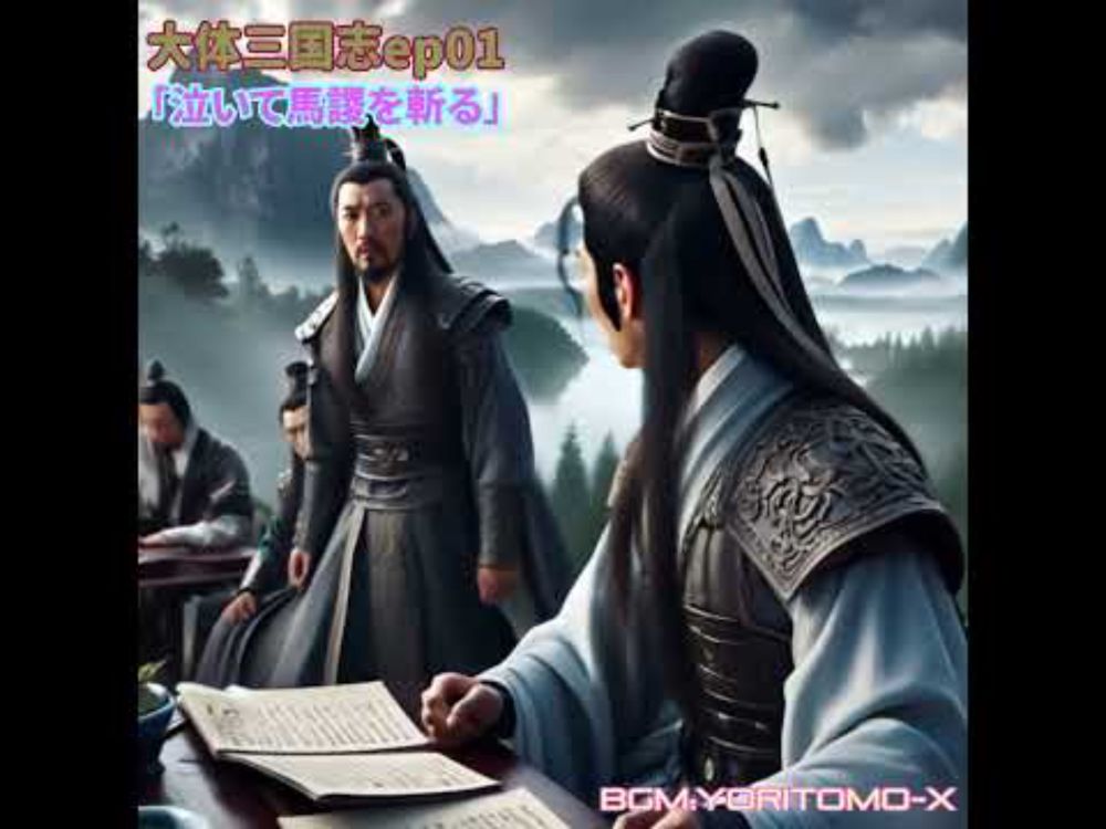 大体三国志ep01-音声差し替え版「泣いて馬謖を斬る」(挥泪斩马谡)(揮淚斬馬謖) #三国志 #aivideo #aivideogenerator #aivoice