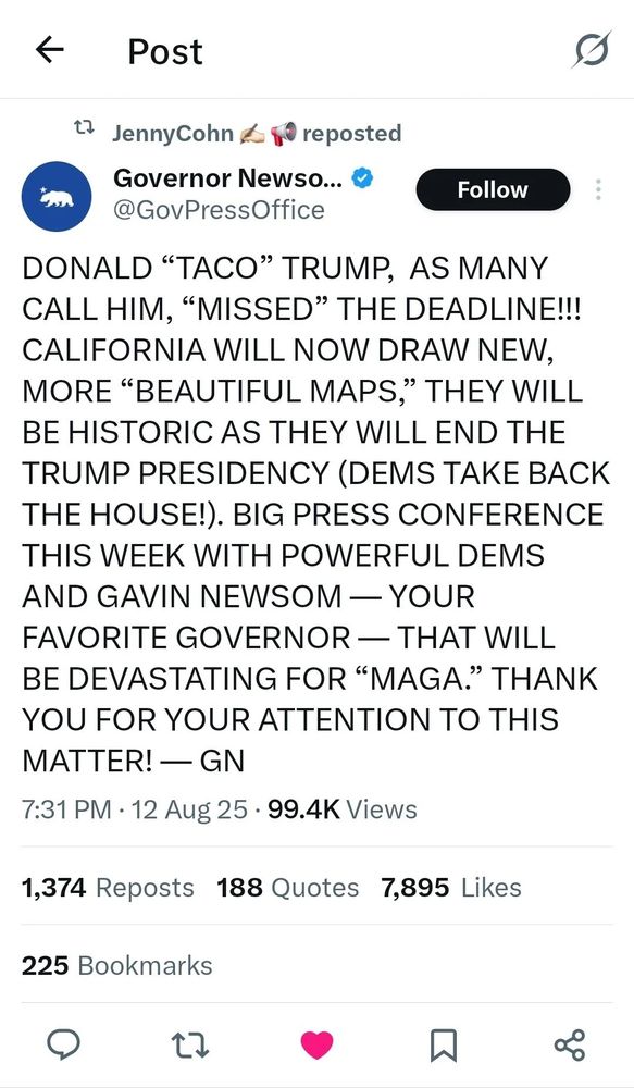 Gavin Newsom ripping on Trump