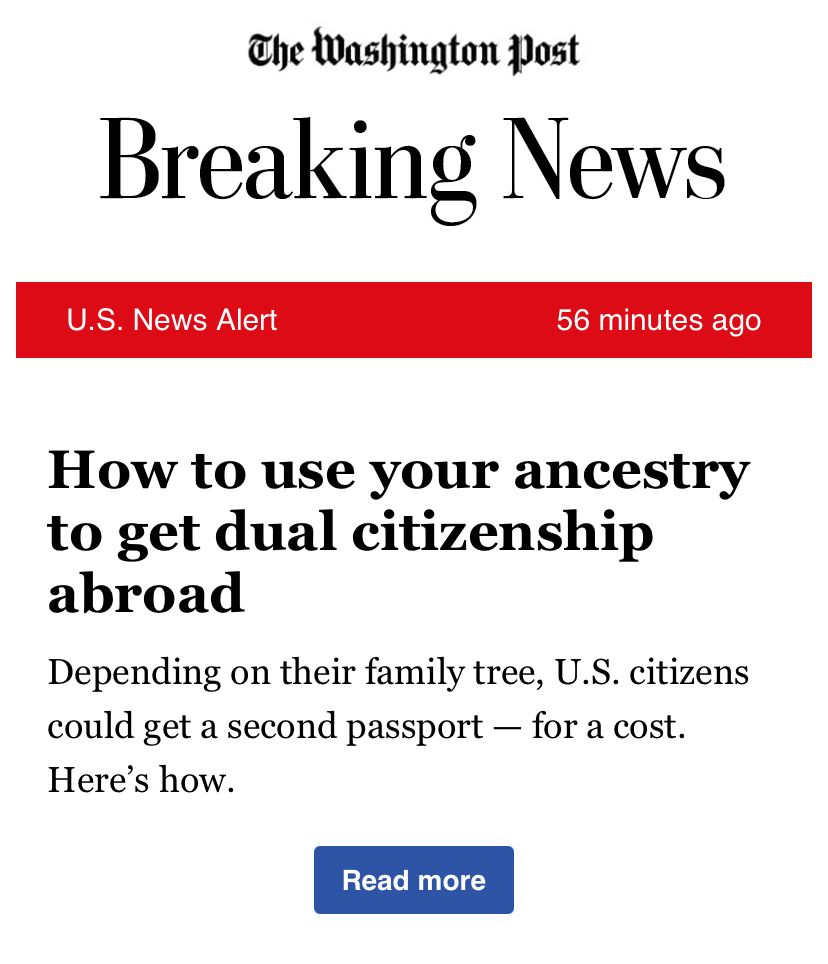 Dual citizenship headline.
