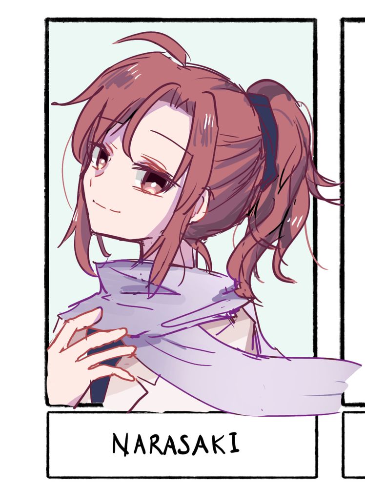 colored sketch of narasaki from seabed