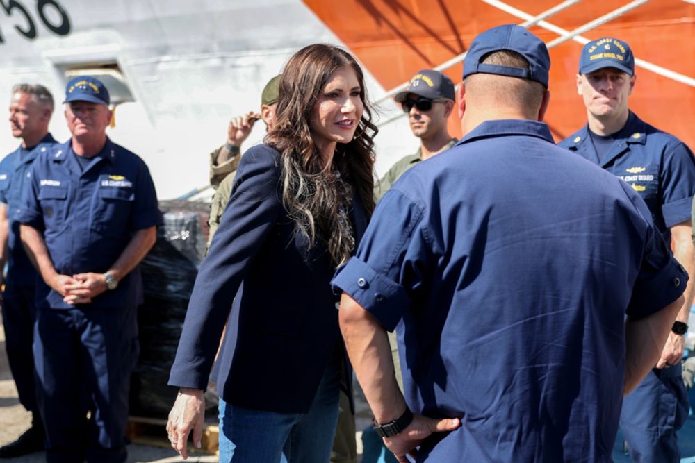 A DHS spokesman said Noem must live on the military base because she had been “so horribly doxxed and targeted that she is no longer able to safely live in her own apartment.”
