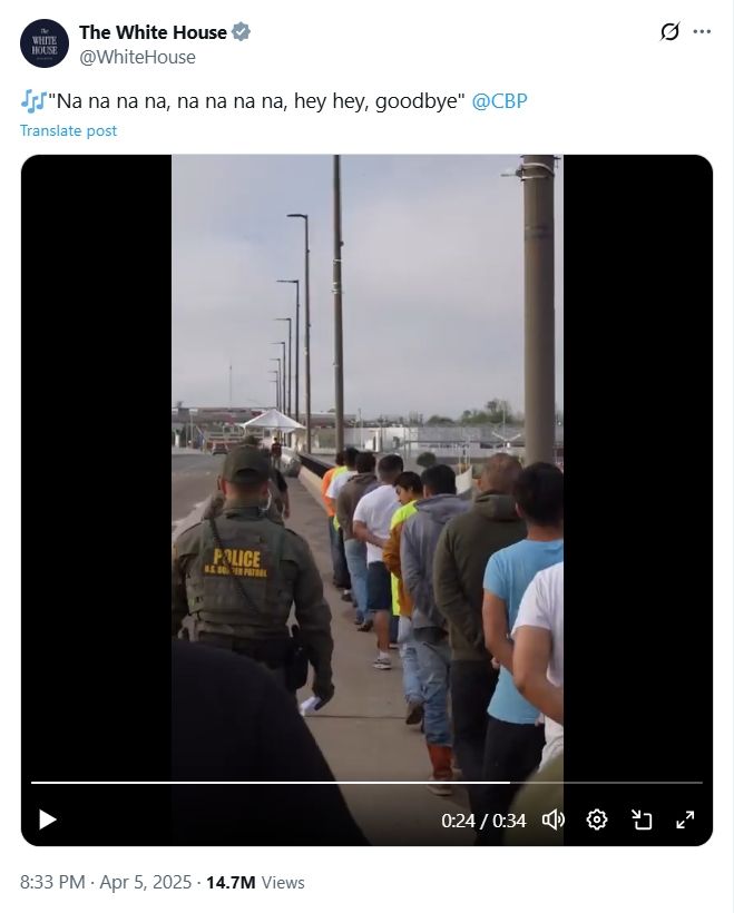Hey hey goodbye song to deportations