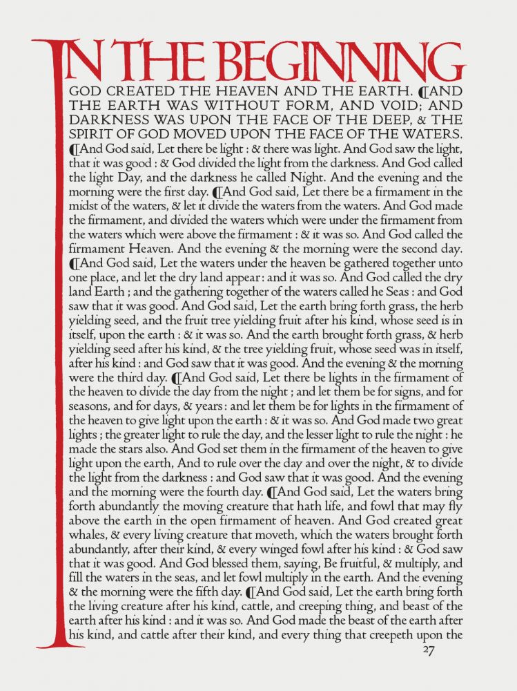 Page from a turn of the century Bible, printed using the Doves Type font.
