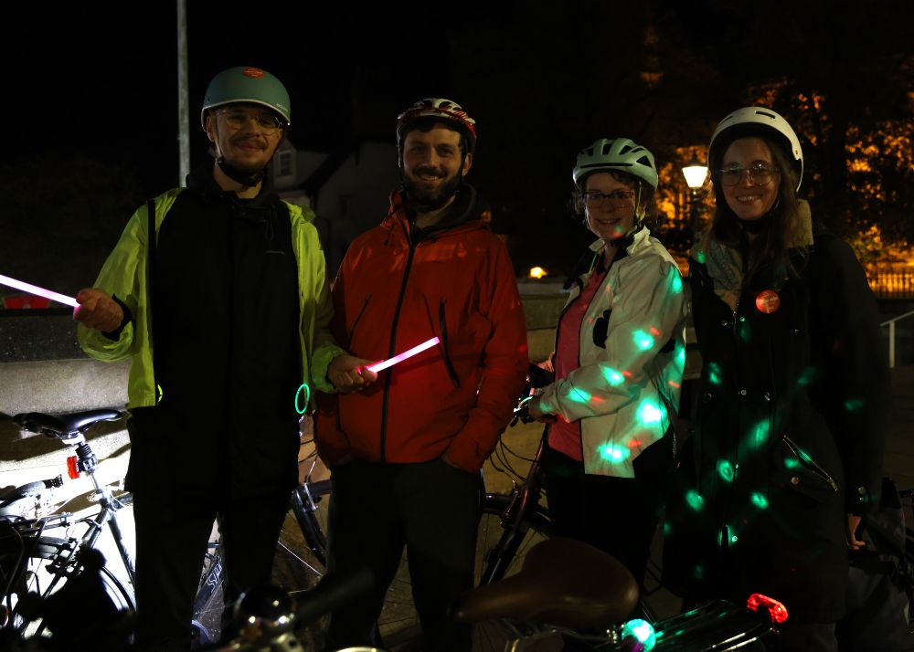 Attendees at the Norwich glow ride on 22nd October.