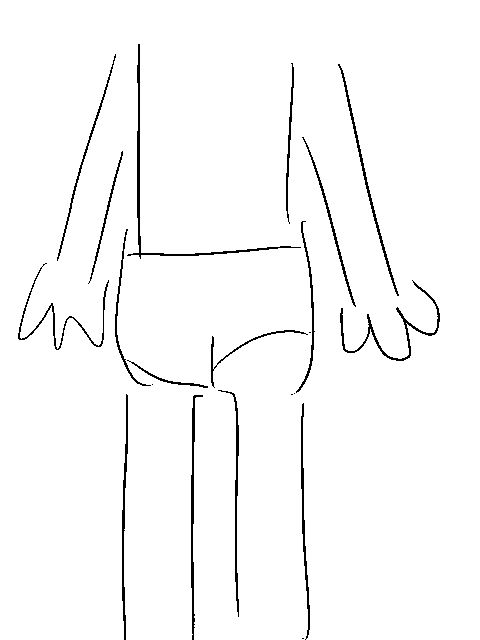 shitty drawing of guy with the most normal wedgie ever