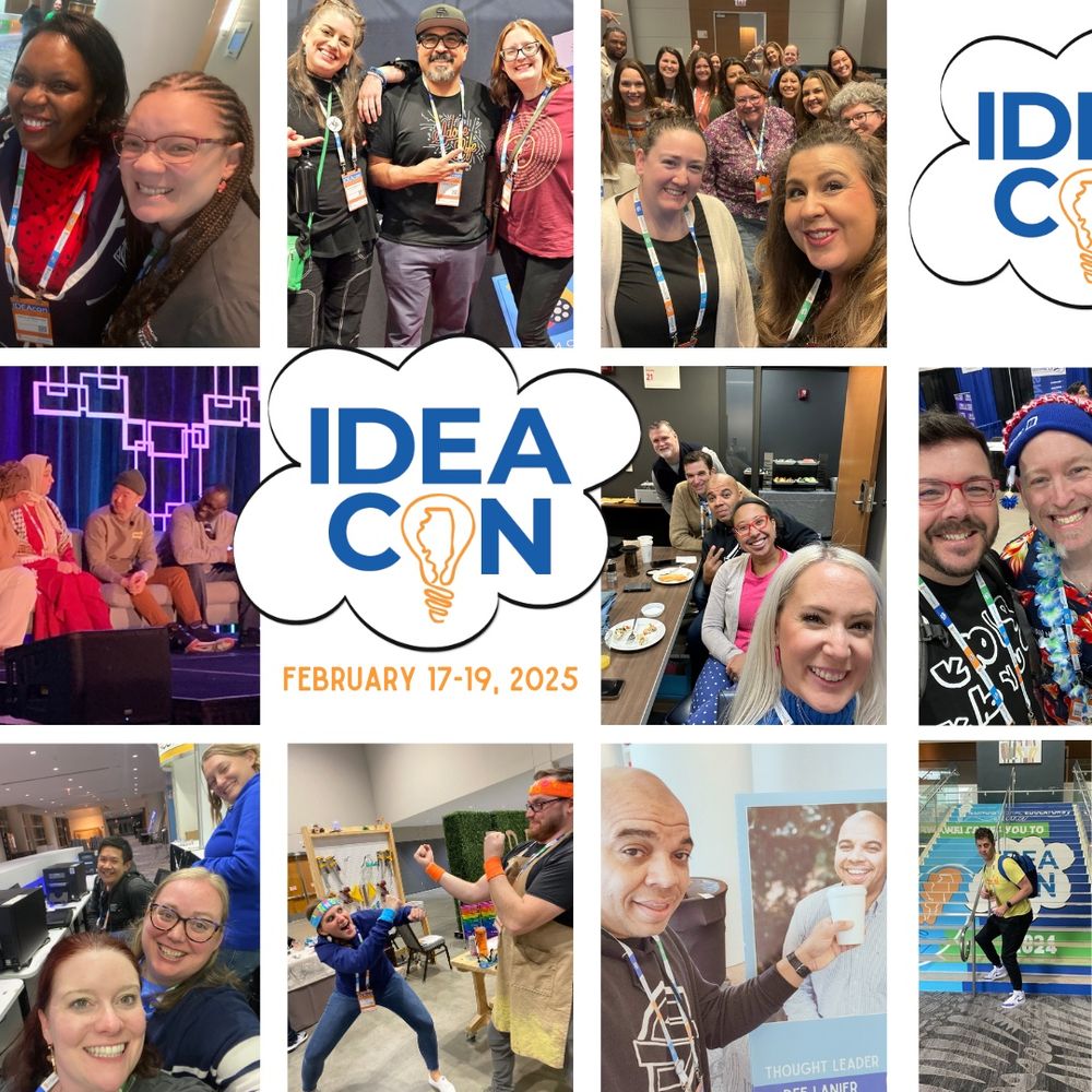 a collage of pictures from IDEAcon 2024 with the IDEAcon logo and the dates for IDEAcon 2025, February 17-19, 2025