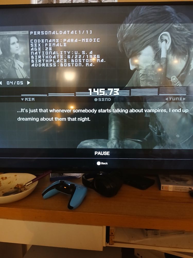 Snake is not scared of vampires ok?