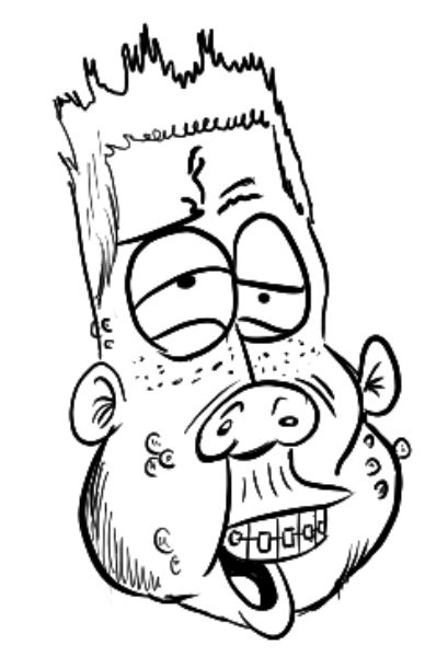 acne-laced nerd in a deep state of thought. 