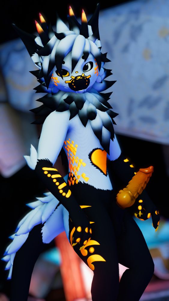 Jalec staring off while fully erect oustside~