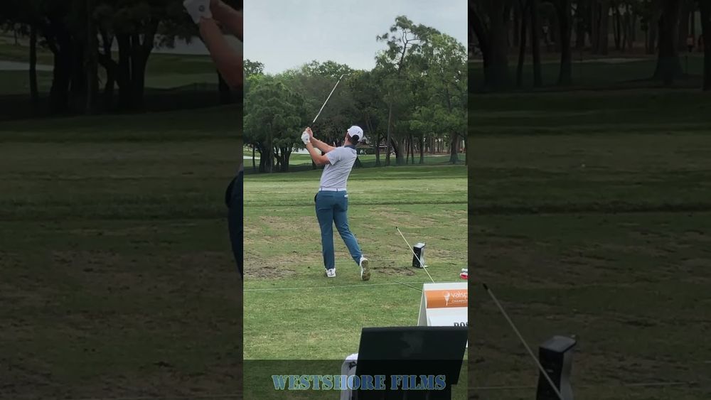 Justin Rose golf swing on the driving range Valspar Championship 2023 #shorts #golfcourse #pga