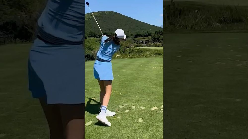 그린공략 멋진 유틸 샷 🩵 | JLPGA 안신애 프로 @shinaeahn #응원릴레이2024 #golfswing #golf #골프