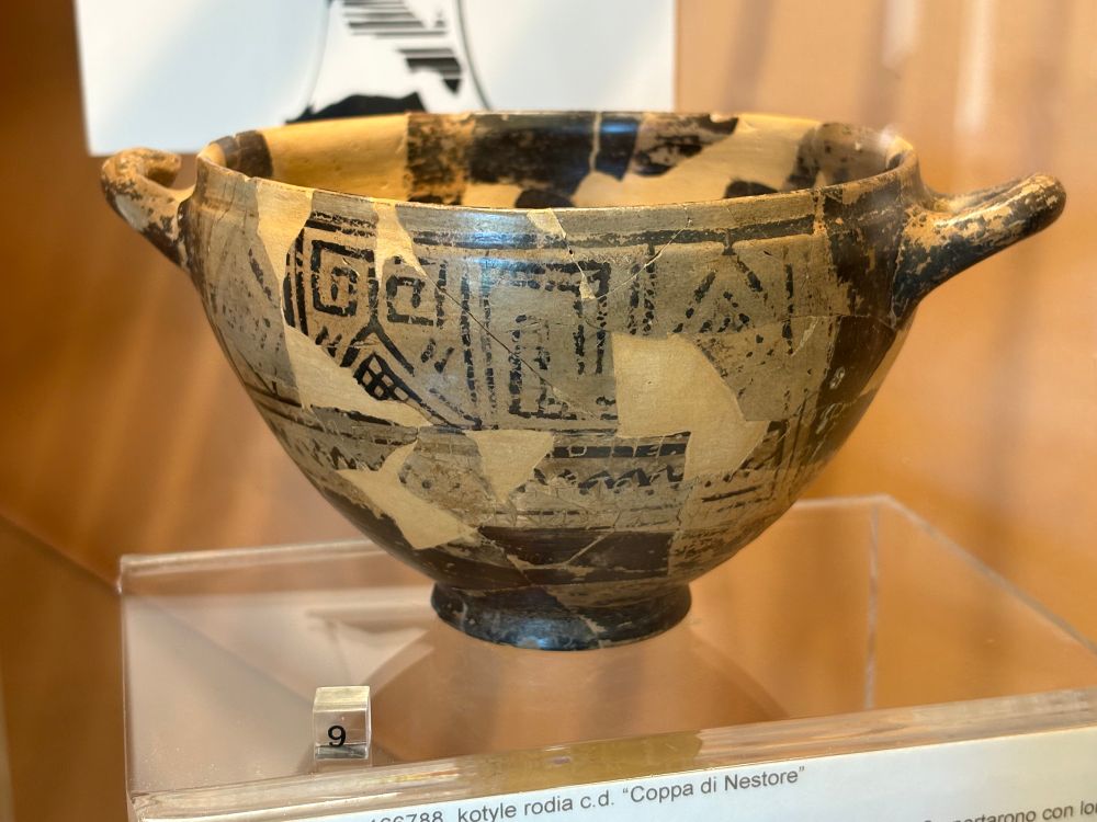 Nestor’s cup, boasting the oldest known inscription using the Greek alphabet, Pithecusae Museum, Ischia (teared up when I saw it)