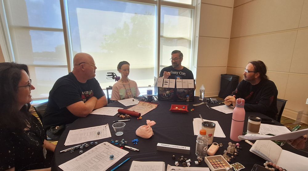 A full table for a Saturday D&D adventure with Luke in his world of Okkorim.