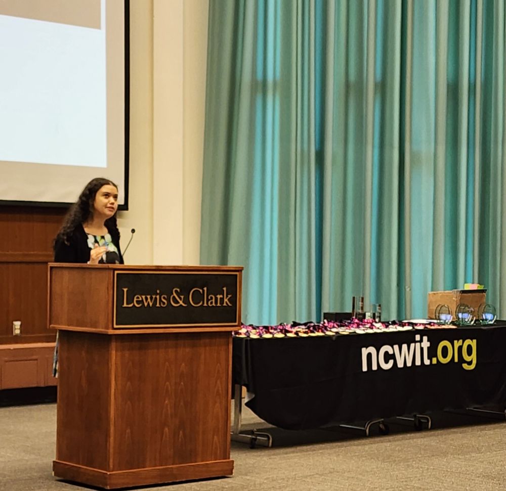 Jazzmine Waugh speaking at Oregon's NCWIT awards