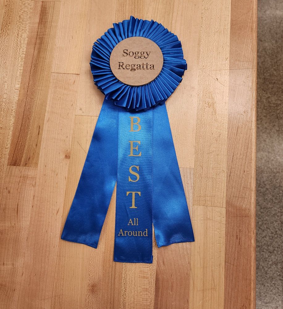 Blue award ribbon that says Best All Around