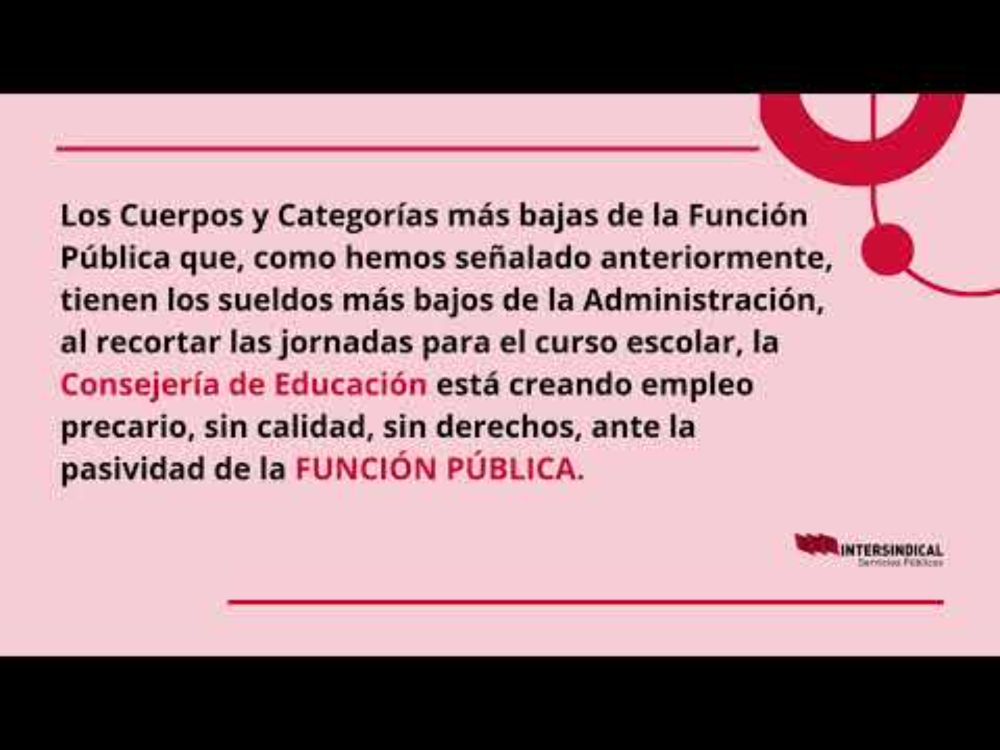 EMPLEO PRECARIO EN LA CONSEJERÍA DE EDUCACIÓN