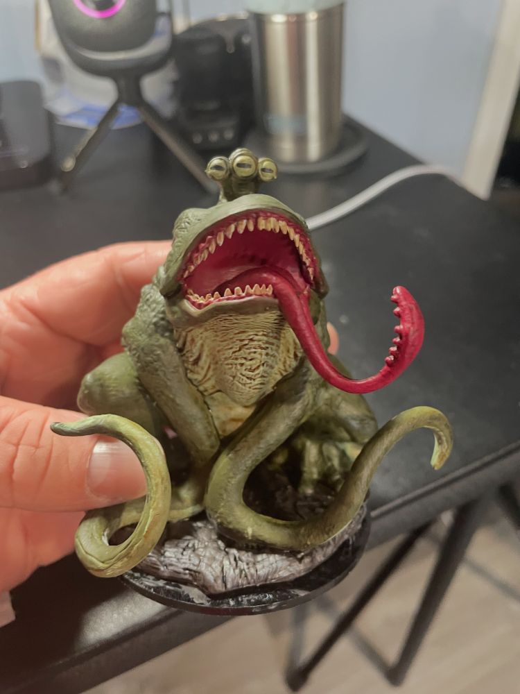 froghemoth after washes and dry brushing front view