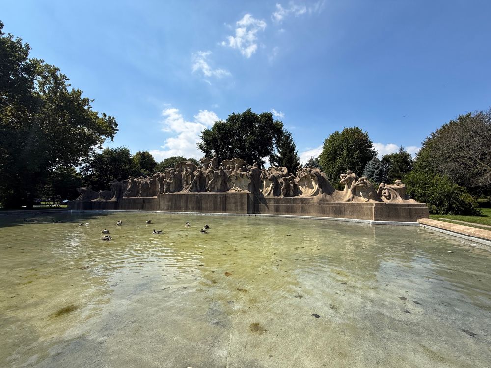 Lorado Taft’s Fountain of Time sculpture. 