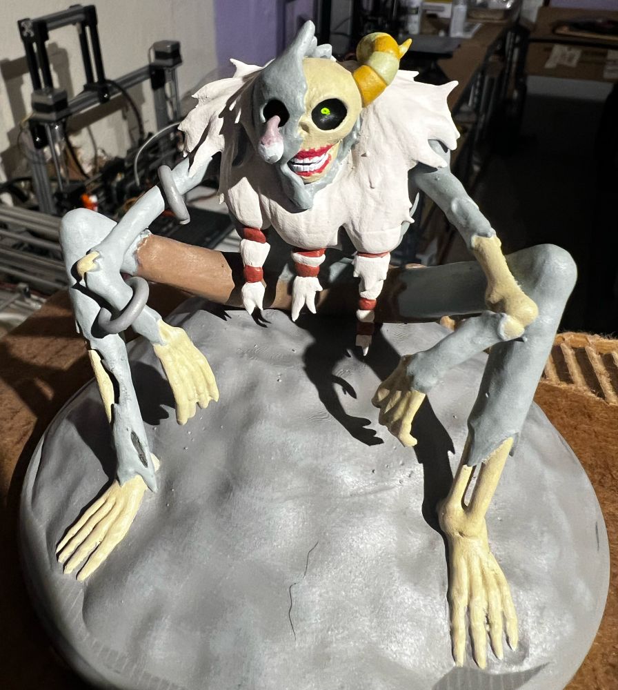 A model of The Lich wearing Billy’s skin from Adventure Time