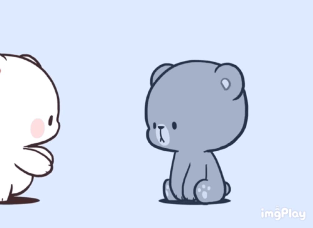 a cartoon of two teddy bears standing next to each other with the words imgplay in the bottom right corner