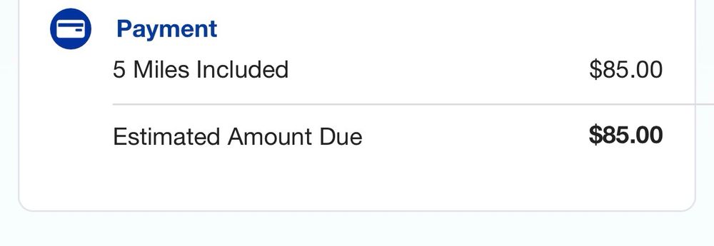 A charge for $85 through Pep Boys