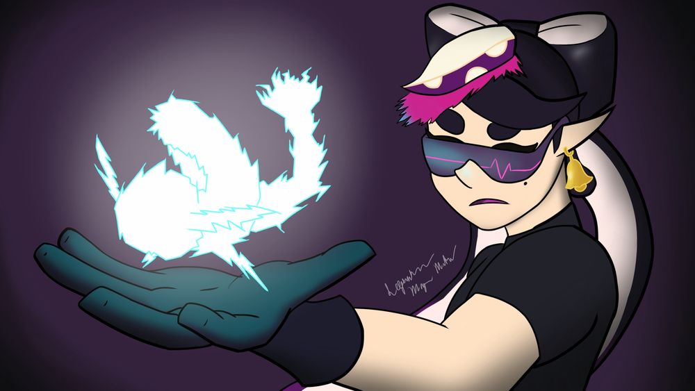 [Image ID]

Callie in her Octarian outfit holding out her hand. Floating over her hand is an electric spark of sorts shaped like the Great Zapfish.

[End of Image ID]