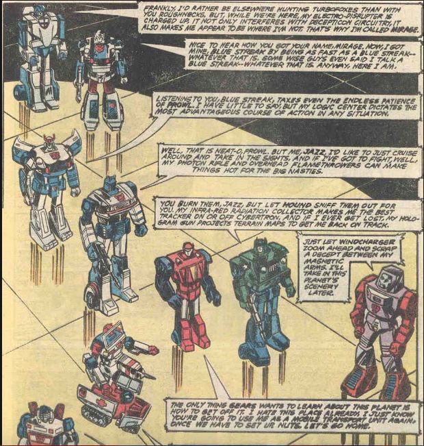So much dialogue on this Transformers page. So many robots, so much exposition
