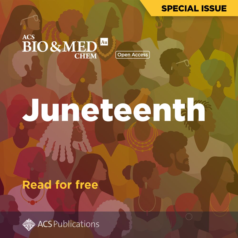 Graphic design with the text: 'Special Issue. . ACS Bio&Med Chem. . Open Access. . Juneteenth. . Read for free'