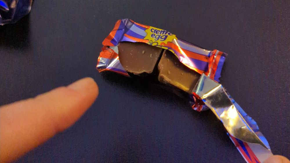 A Cadbury hero with TWO cream egg chocolates in it. 