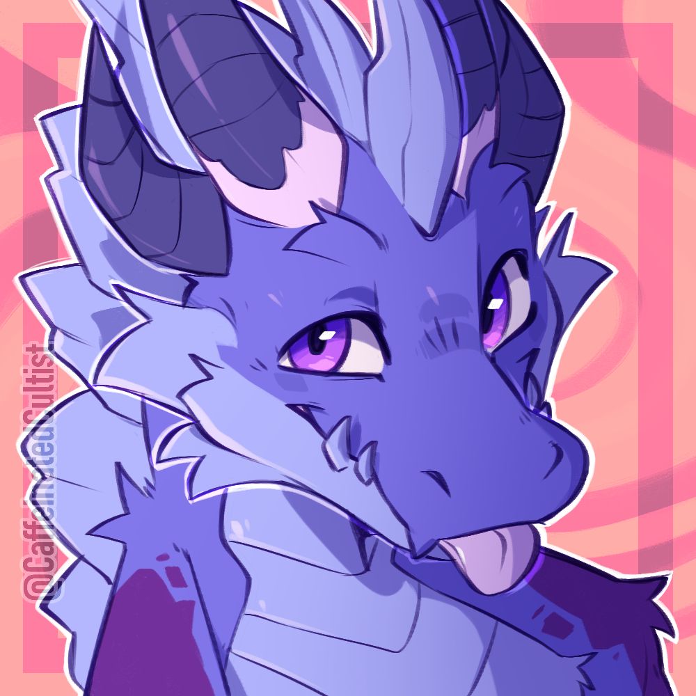 Digital art of a furry kobold character looking at the viewer, and doing a blep.

Artwork by, CaffeinatedCultist 
