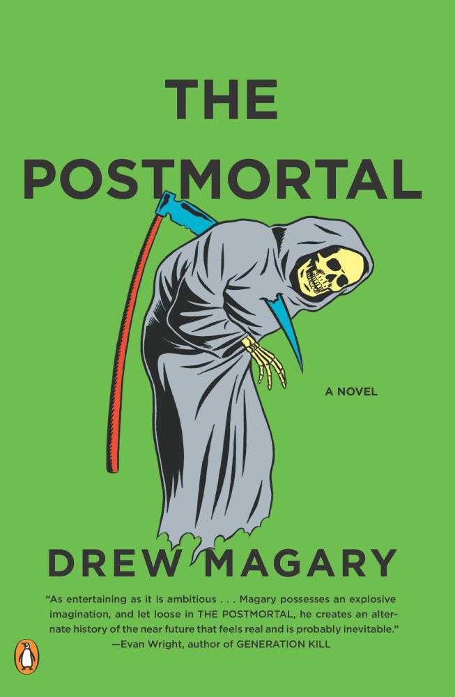 Cover image of Drew Magary’s novel, The Postmortal. 