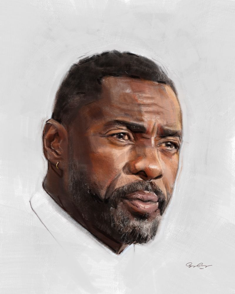 Idris Elba Procreate painting