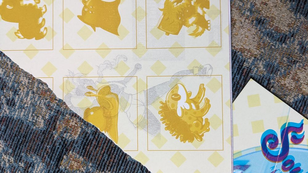 ripped page back side has even parts of front motive printed on it