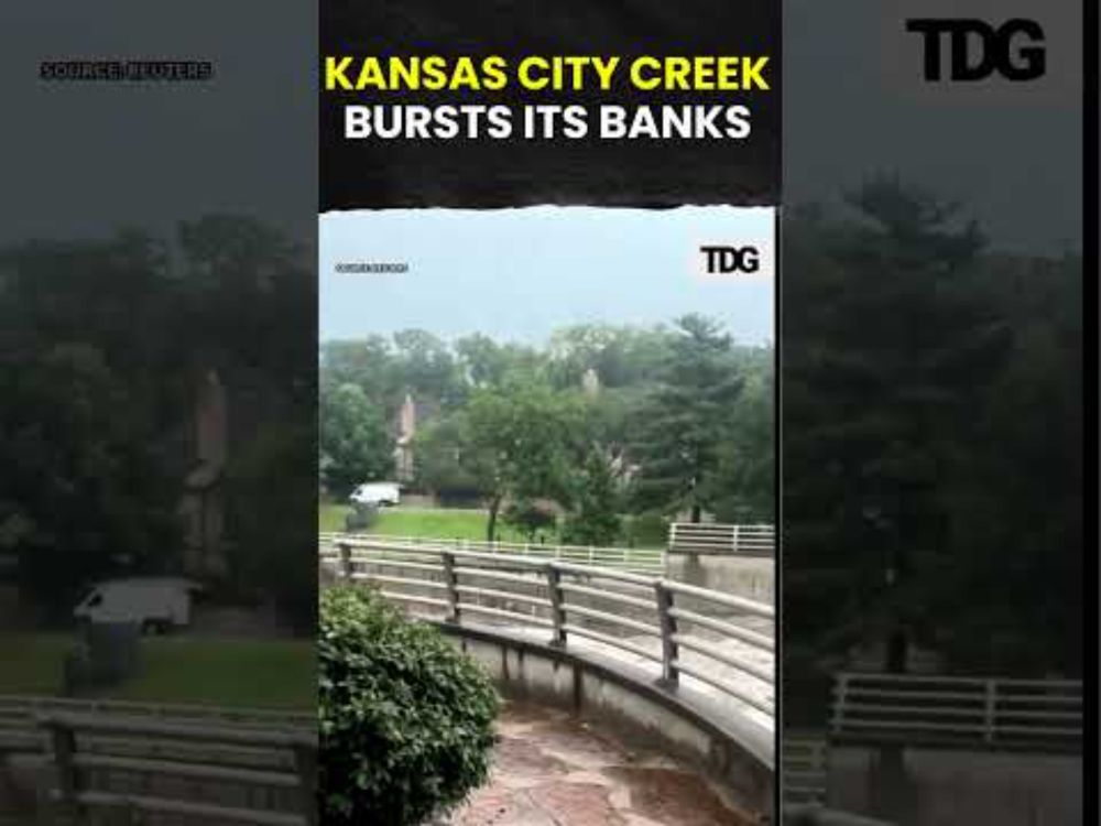 #watch | Creek Overflows, Kansas City on Alert | #trending #shorts
