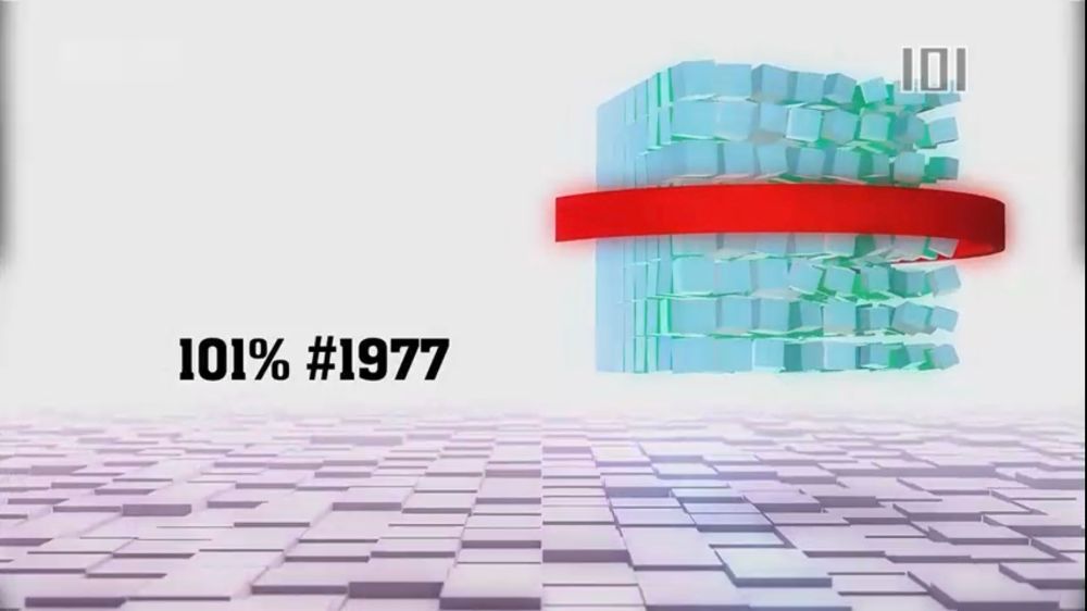 Écran de fin de l’émission 101% épisode numéro 1977.
