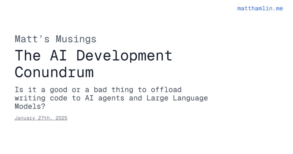 The AI Development Conundrum