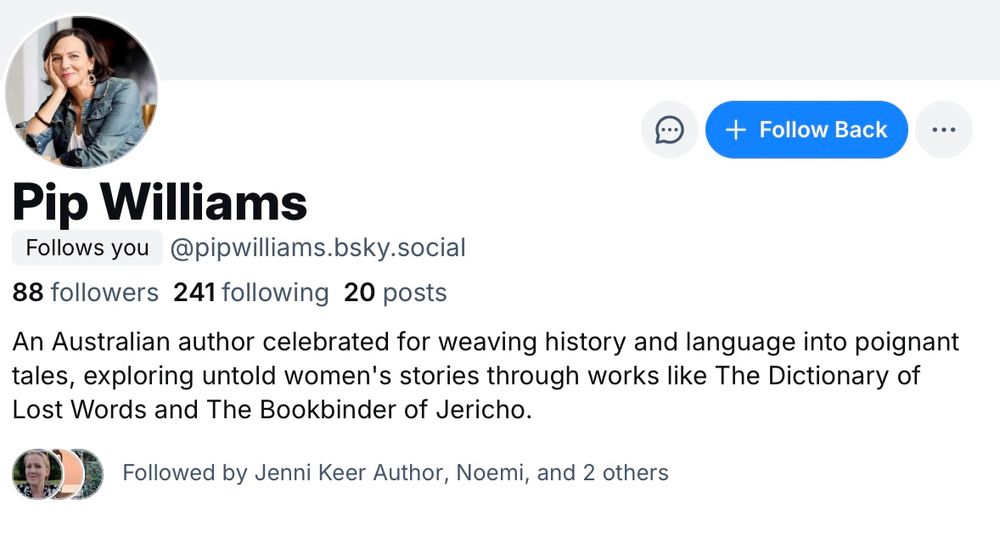 Screen cap of a Bluesky profile