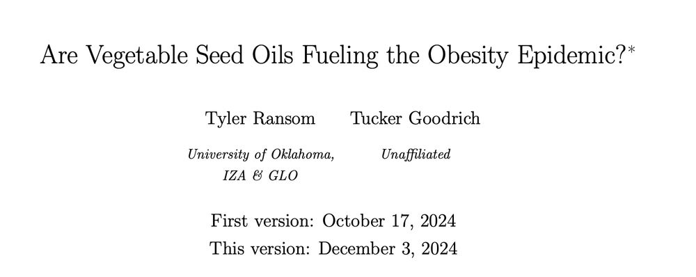 Are Vegetable Seed Oils Fueling the Obesity Epidemic?
By Tyler Ransom Tucker Goodrich