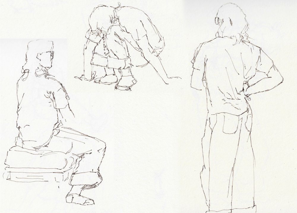 Live model ink drawing 