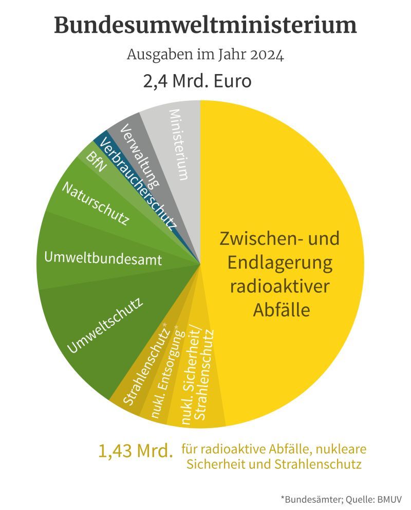 Schaubild zu den Ausgaben des Bundesumweltministeriums.