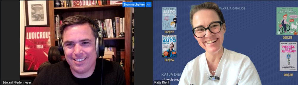 Selfie from our video talk. Left you see Ed Niedermeyer and right mie smiling broad.