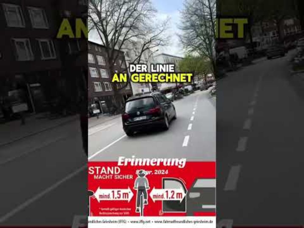 Liebe Automenschen! Haltet euch an die gesetzlichen Überholabstände. Das rettet Leben.