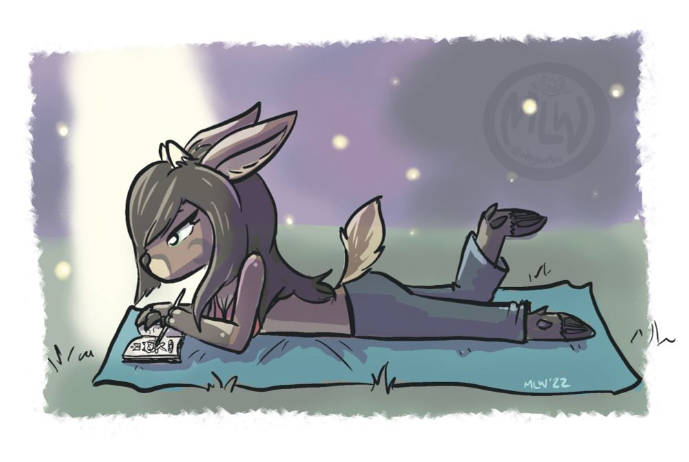 Fret the doe draws outside on a calm night.
