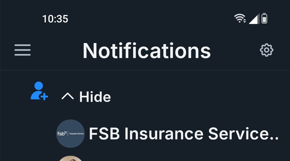 Notifications 
FSB Insurance Service