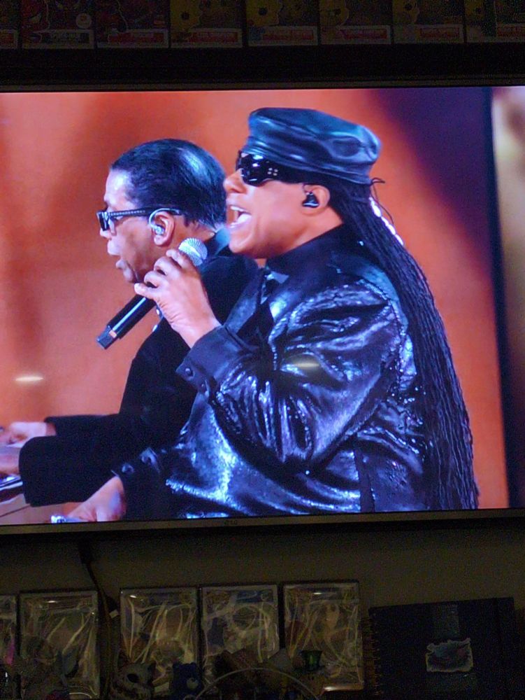 Herbie Hancock and Stevie Wonder 'we are the world's 2025 Grammys 