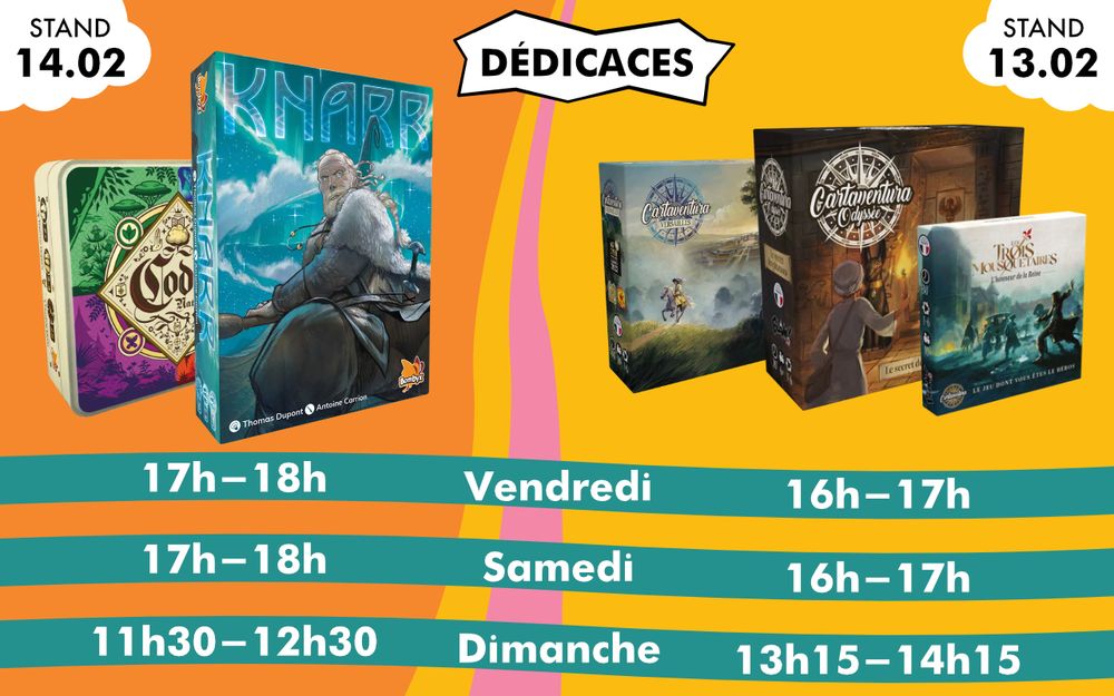 Mon programme de dédicaces au Festival International des jeux de Cannes 2024