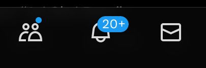 20+ notifications icon on Twitter