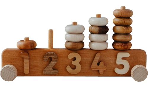 Child's wooden counting toy