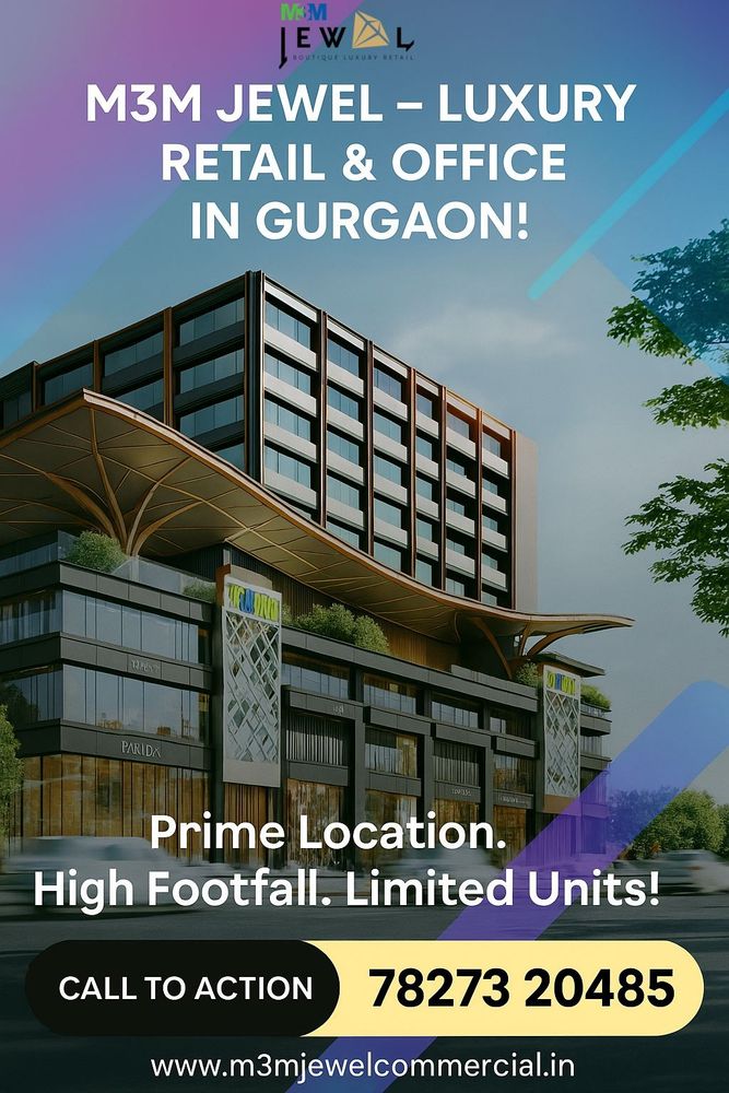 M3M Jewel Commercial in Gurgaon Sector 25 – Premium retail and office spaces in a prime location with high footfall and limited availability.